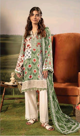 Mbasics by Maria B | Fall 2025 Unstitched Luxury 3-Piece Collection | Digital Print & Organza Embroidery 02-B